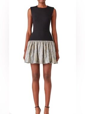 Slate & Willow Silver And Black Spark Dress Size 4